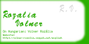 rozalia volner business card