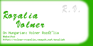 rozalia volner business card